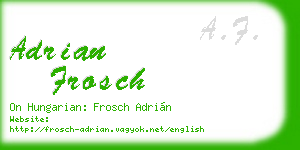 adrian frosch business card